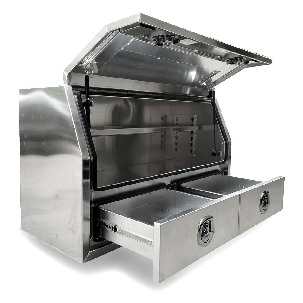 Daytona DBHLD1400 2mm 1400mm x 600mm x 820mm Aluminium Storage Box with 2 x Drawers  – image 1
