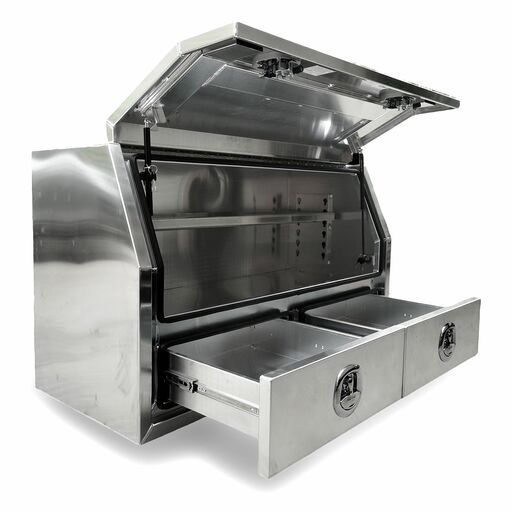 Daytona DBHLD1400 2mm 1400mm x 600mm x 820mm Aluminium Storage Box with 2 x Drawers 