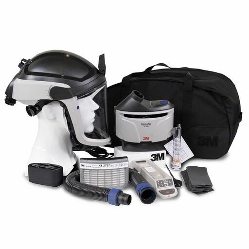 3M 7012868876 (AT019494742) PAPR Respirator System With TR-315A Helmet + Starter Kit