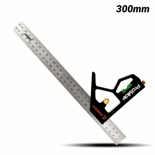 Hardys 7" Aluminium Combination Square - Metric, Straight Edge Speed Ruler Carpentry Roof Engineer Square 45 90 Degree~5055521168383 04c Mp