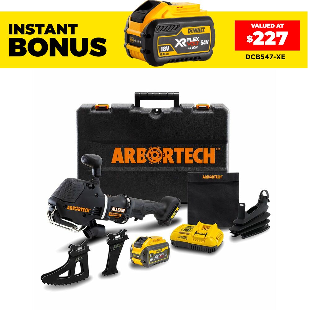 Arbortech BA200X (BA200XKIT00) ALLSAW 54V 9.0Ah Brick & Mortar Cordless Kit