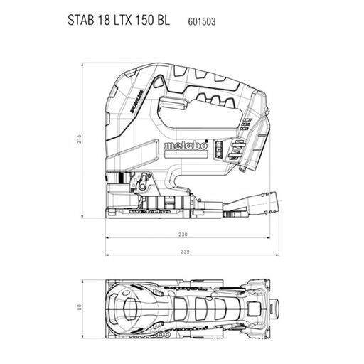 Metabo STA B18 LTX 150 BL (601503850) 18V Li-ion Cordless Brushless Bow Handle Jigsaw - Skin Only – image 5