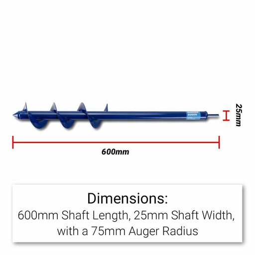 Lincoln GA324 75mm (2-15/16") Garden Auger Bit, 9mm Shank – image 2
