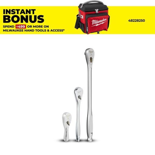 Milwaukee 48229110 3pce Standard Ratchet Set