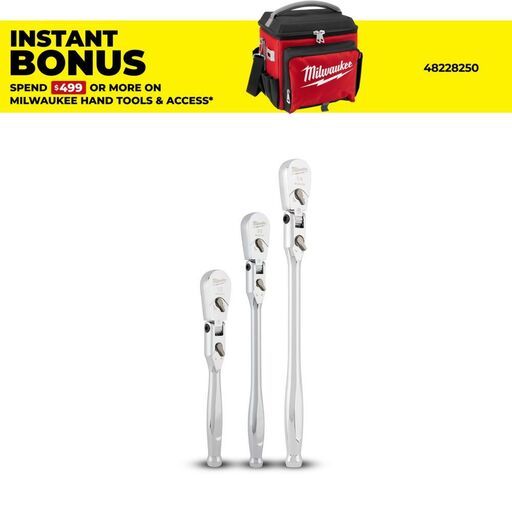 Milwaukee 48229111 3pce C Flex Head Ratchet Set