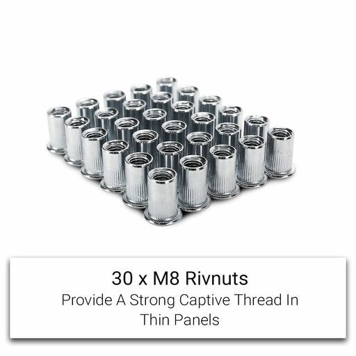 Sparrow SRS100 100pce Zinc M6, M8, M10, M12 Rivet Nut Set – image 8