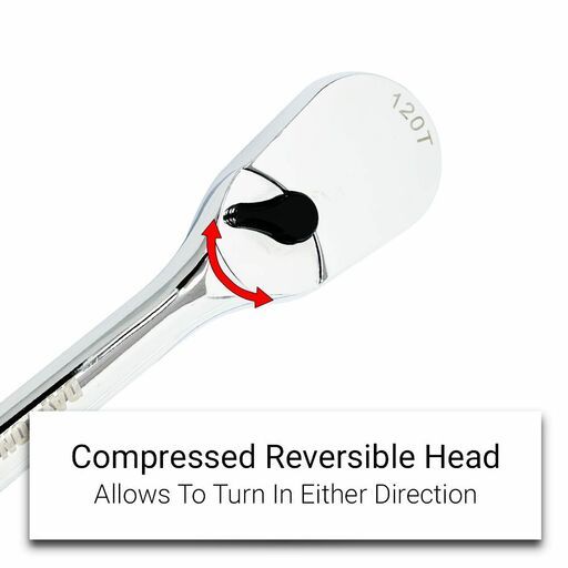 Daytona D14CRH120 1/4" Drive 120T Compressed Head Reversible Ratchet Handle – image 5