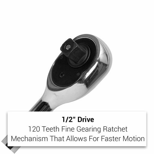 Daytona D12CRH120 1/2" Drive 120T Compressed Head Reversible Ratchet Handle – image 6