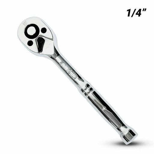 US PRO INDUSTRIAL 1/4" Antrieb Ratsche 90t Gerader Griff