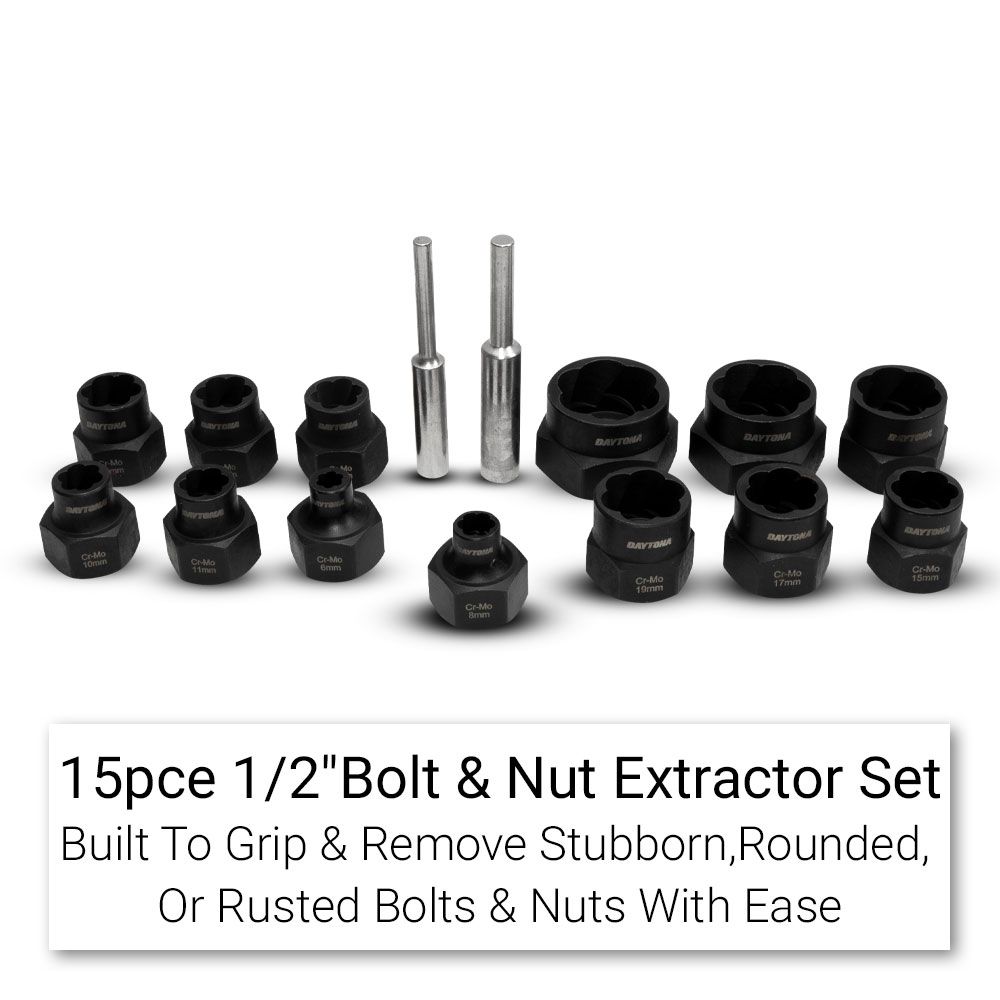 Daytona DBNES15 15pce 1/2" 6-27mm Damaged Bolt and Nut Extractor Set – image 5