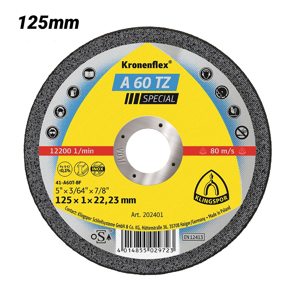 ●K-BUZ$ / DA' GRIM 〜 Klingspor 355434 125mm 100-Pack A 60 TZ Special Bucket