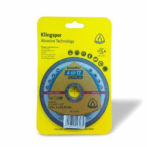 Klingspor 326297 10-Pack 125mm x 1mm x 22,23mm A 60 TZ Stainless Steel Cutting-Off Wheel – image 2