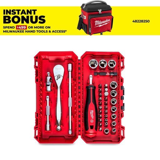 Milwaukee 48229199 38pce 1/4" Drive Metric Socket & Bit Set