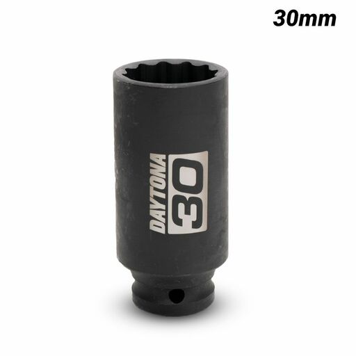 Daytona DDAS30MM 30mm 1/2" Drive 12 Point Deep Axle Nut Socket