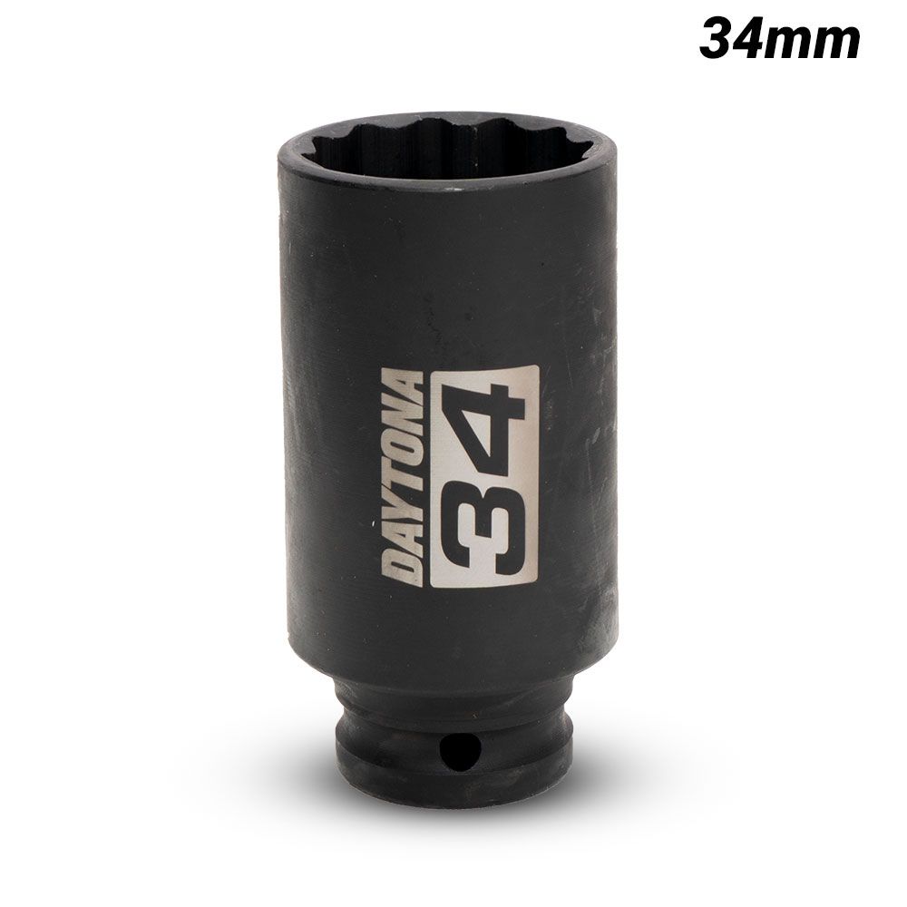 Daytona DDAS34MM 34mm 1/2" Drive 12 Point Deep Axle Nut Socket – image 1