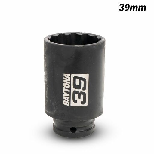 Daytona DDAS39MM 39mm 1/2" Drive 12 Point Deep Axle Nut Socket