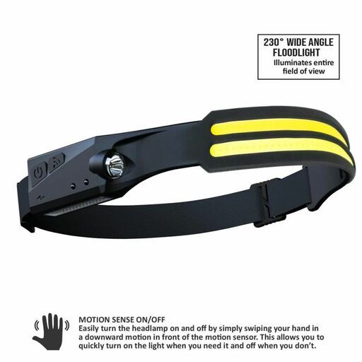 SP Tools SP81463 Double Strip COB LED Slimline Motion Sensor Headlamp – image 2