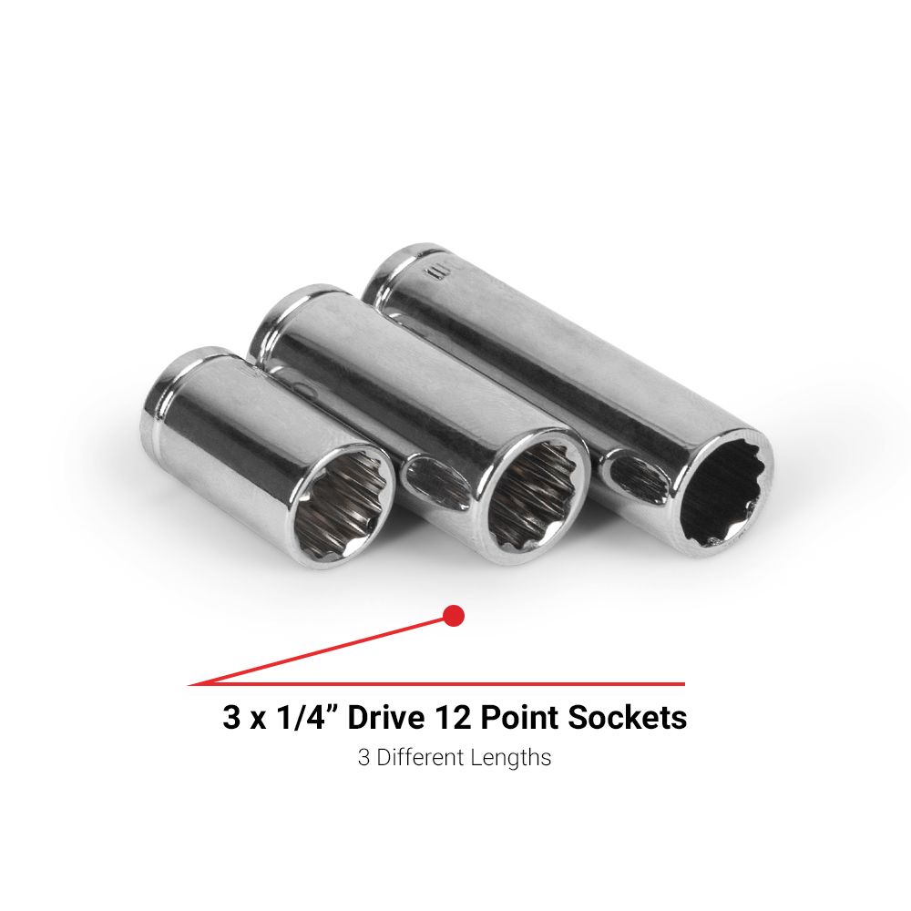 Daytona DES1010 10pce 10mm 1/4" and 3/8" Drive 6pt and 12pt Metric Essential Socket Set – image 6