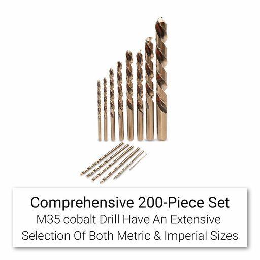 Xtorque XCD200 200pce M35 Metric & Imperial Cobalt Drill Set – image 5