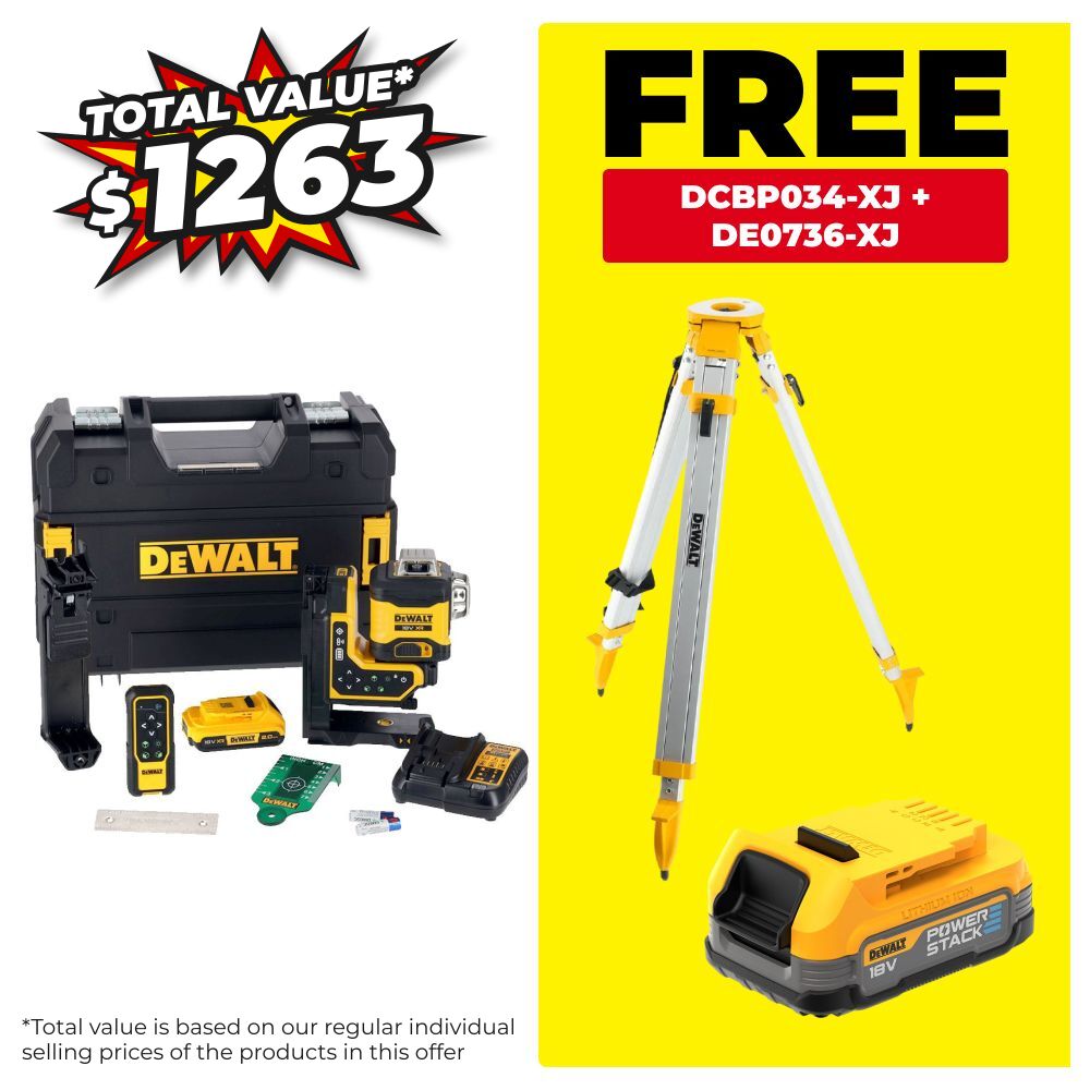 DeWalt DCLE34035D1-XE 18V 3x360 Remote Control Green Beam Laser – image 1