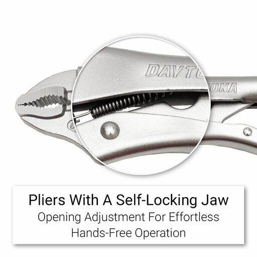 Daytona DLPS3P 3pce 125mm (5"), 175mm (7") & 250mm (10") Curved Jaw Locking Plier Set – image 10