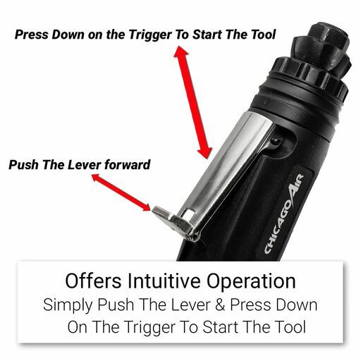 Chicago Air CAETDAG14 1/4" Pneumatic Composite Extended Air Die Grinder – image 5