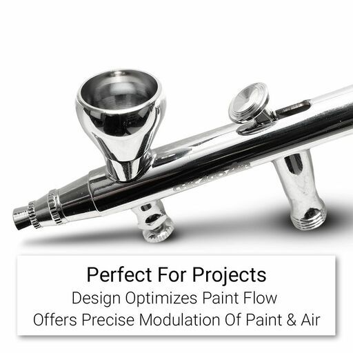 Chicago Air CAGFDABK 0.2mm and 0.3mm Nozzle- 2cc,5cc and 13cc Gravity Feed Dual Action-Top AirBrush Kit – image 5