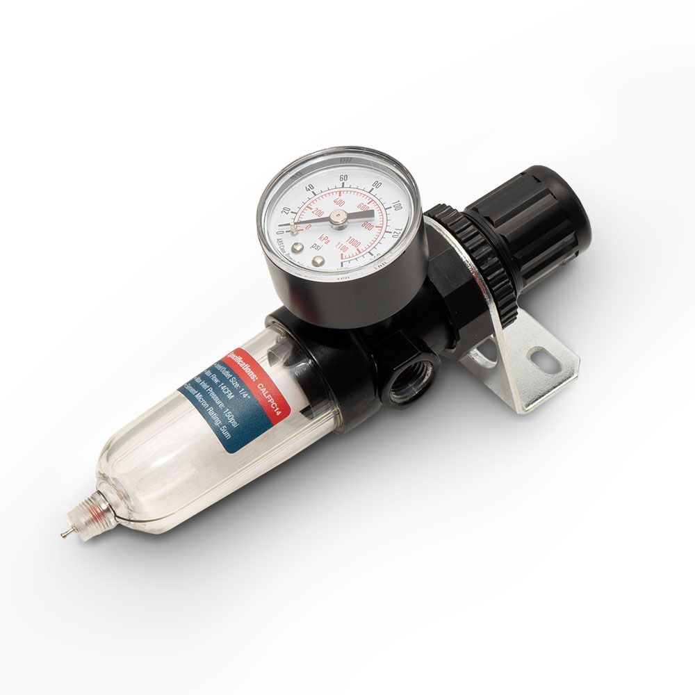 Chicago Air CALFPC14 1/4" AirLine Filter Regulator With Gauge & Mounting Bracket – image 2