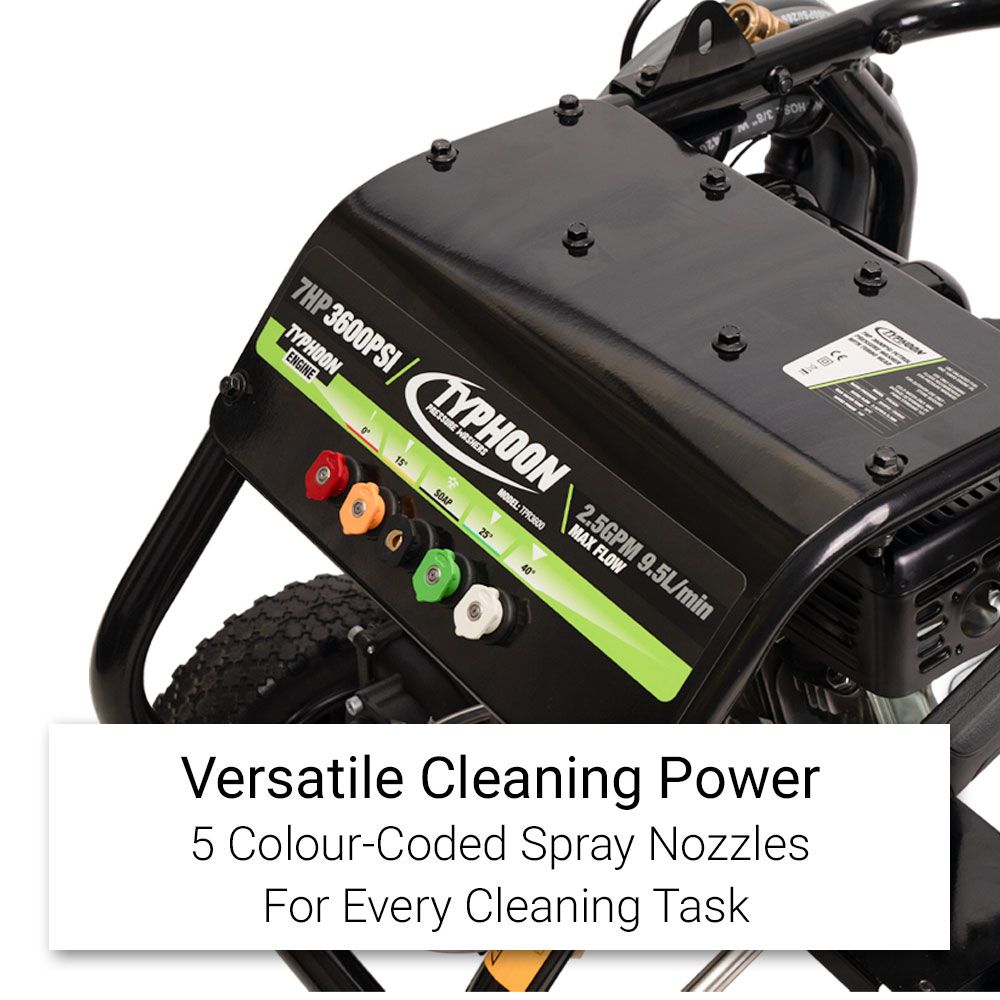 Typhoon TPR3600 7HP 3600PSI Petrol Pressure Washer With Turbo Head – image 7