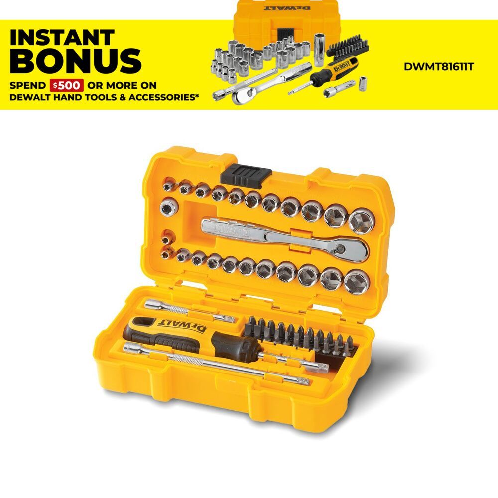 DeWalt DWMT81610 50pce 1/4" Imperial & Metric Drive Socket Drive – image 1