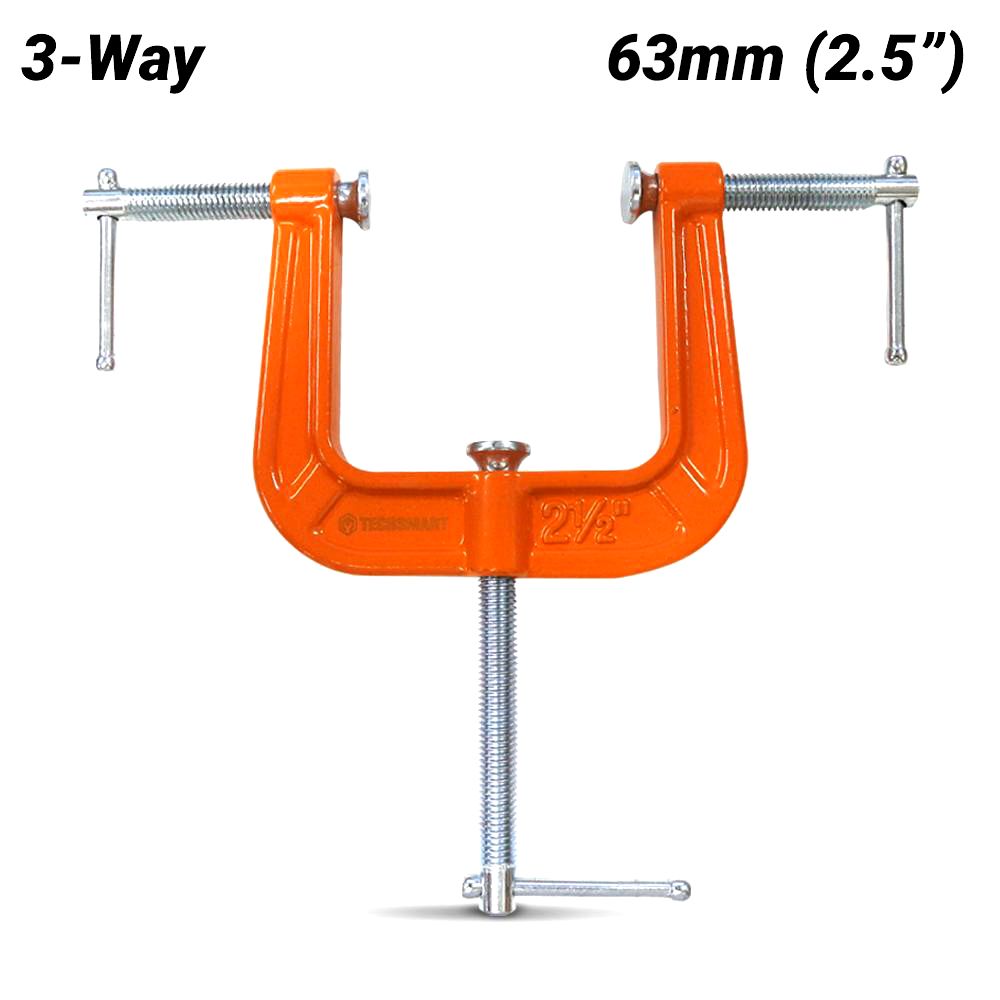 Techsmart T3WC63 63mm (2.5") 3-Way General Purpose Edge Clamp – image 1