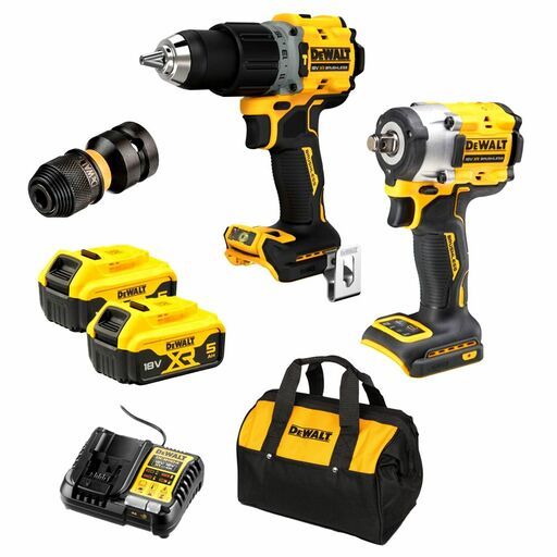 DeWalt DCZ294P2-XE 18V 5.0Ah XR Cordless Brushless Compact 2pce Combo Kit – image 2
