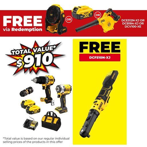 DeWalt DCZ294P2-XE 18V 5.0Ah XR Cordless Brushless Compact 2pce Combo Kit