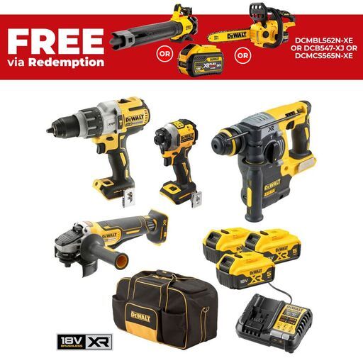 DeWalt DCZ401P3-XE 18V 5.0Ah XR 4pce Combo Kit