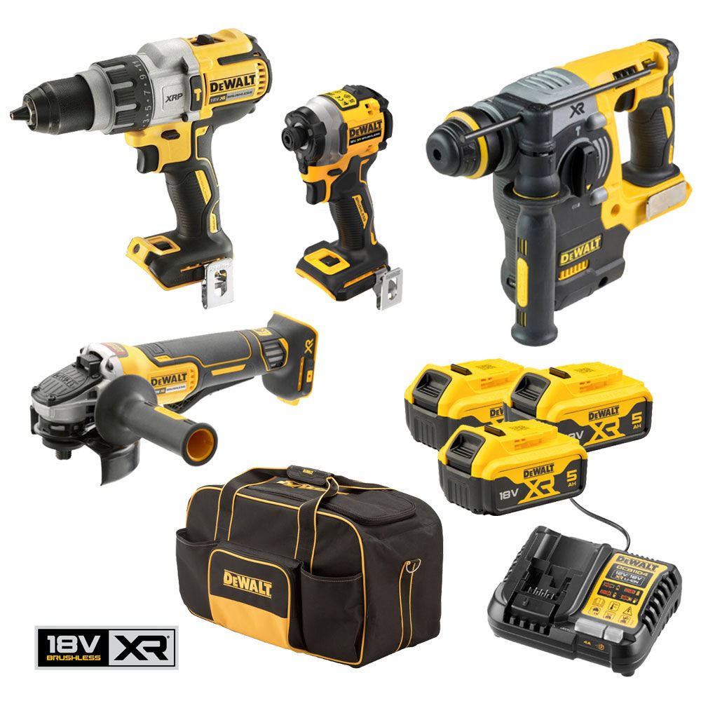 DeWALT DCZ401P3-XE 18V XR Brushless 4 Piece Combo Kit (3 x