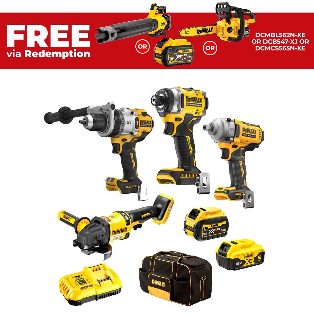 DeWalt DCZ407P1T1-XE 18V/54V 5.0-6.0Ah XR Cordless Brushless Mixed Voltage 4pce Combo Kit – image 1
