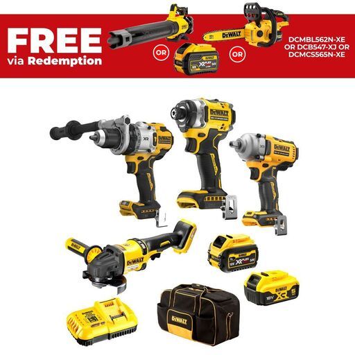 DeWalt DCZ407P1T1-XE 18V/54V 5.0-6.0Ah XR Cordless Brushless Mixed Voltage 4pce Combo Kit