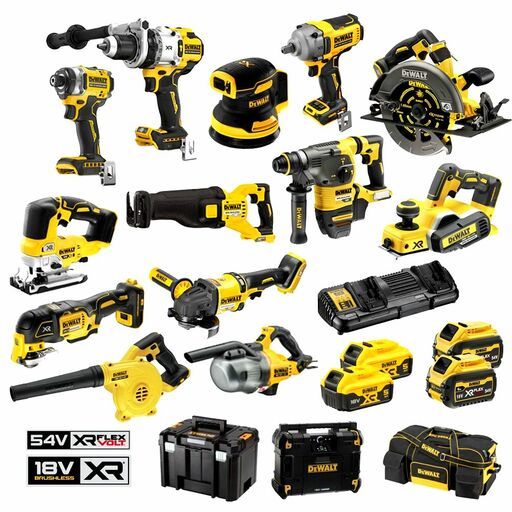 DeWalt DCZ1501P2X2ST-XE 18V/54V 5.0Ah-9.0Ah XR Mixed Voltage 15pce Mega Combo Kit Value Pack – image 3