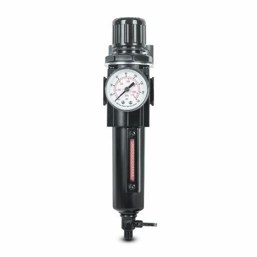 Chicago Air C14ALFM 1/4" Air Line Filter Regulator With Gauge & Mounting Bracket
