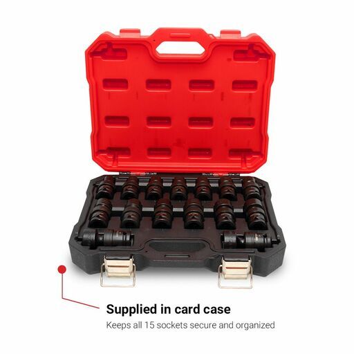 Daytona DIUS1215 15pce 1/2" Drive 10-24mm Impact Universal Socket Set – image 3