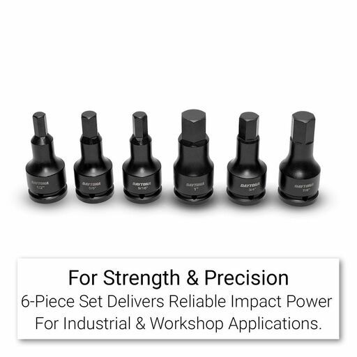 Daytona DHI634 6pce 3/4" Hex Drive 1/2"-1" Imperial Impact Socket Set – image 4