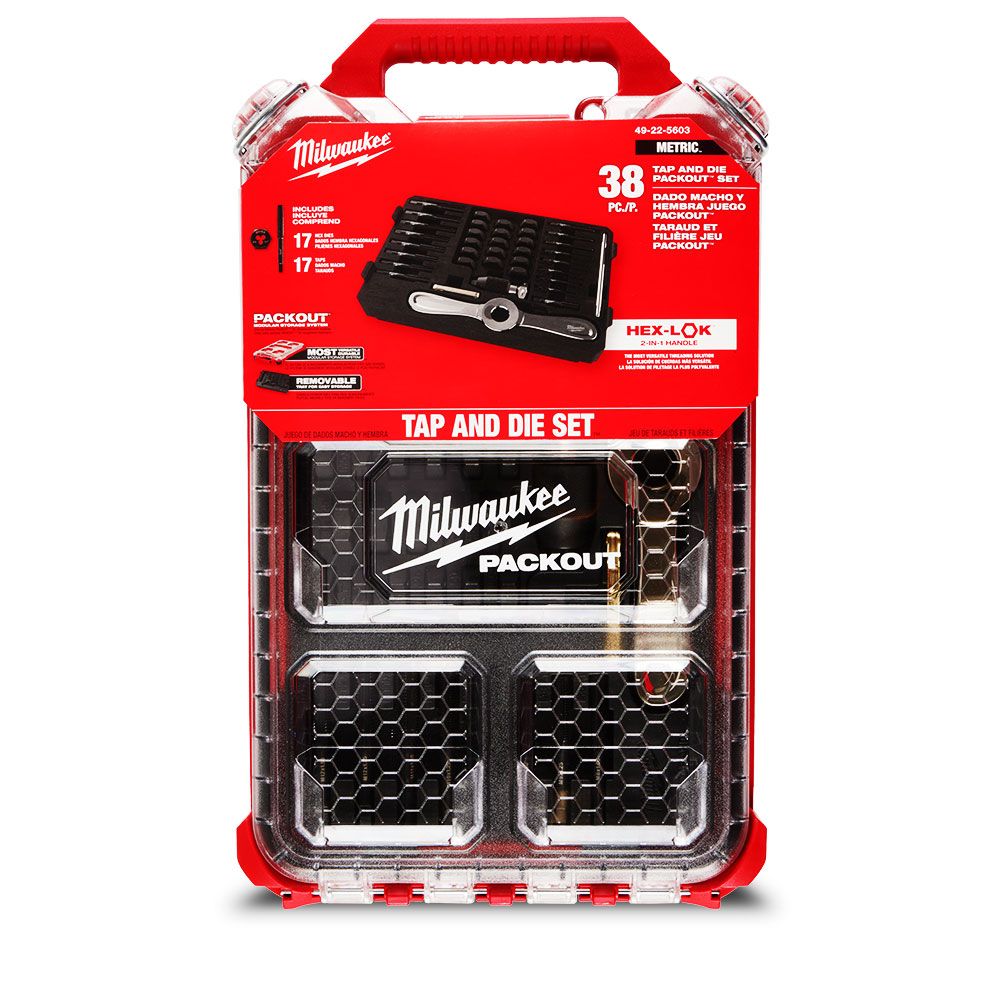 Milwaukee 49225603 PACKOUT 38pce Metric Tap and Die Set – image 6