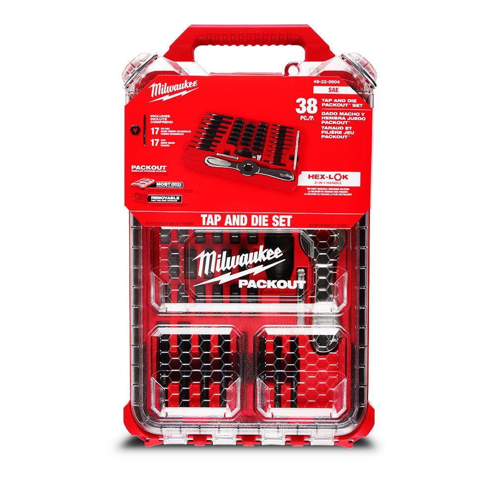 Milwaukee 49225604 38pce SAE Tap and Die PACKOUT Set – image 7