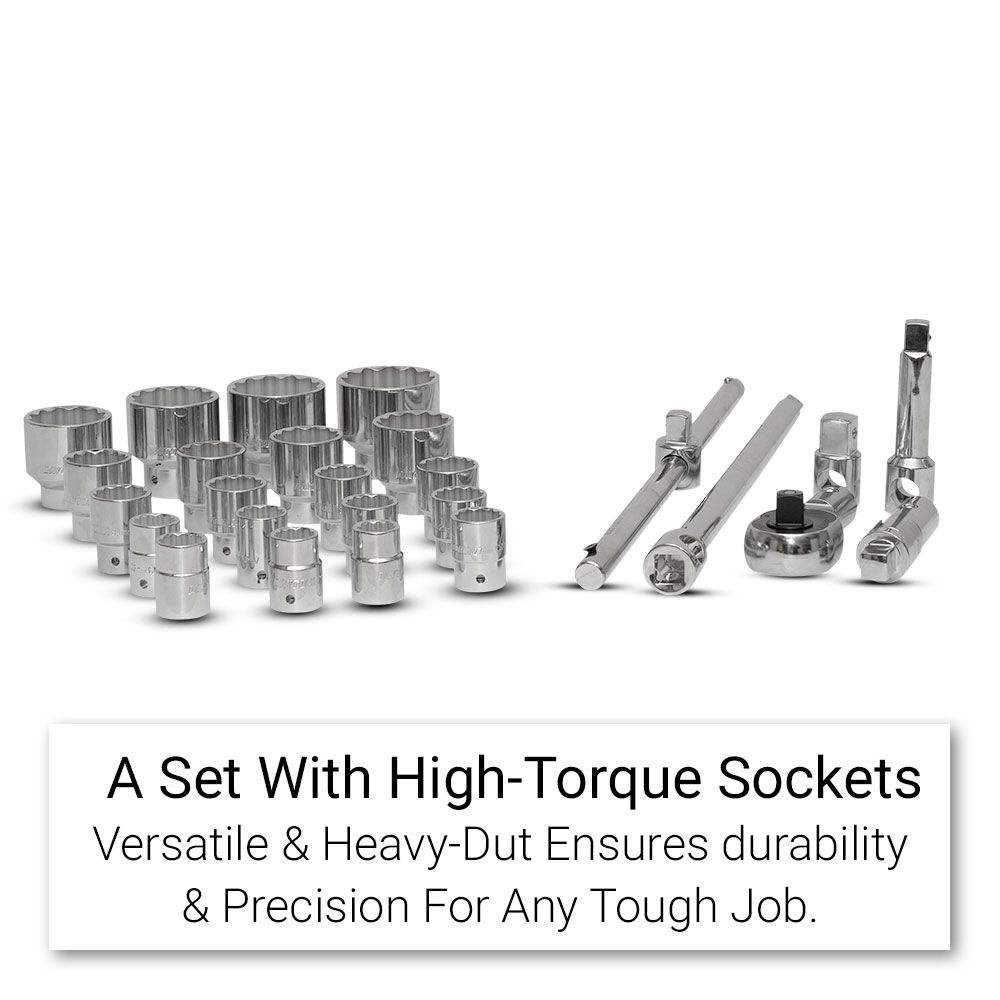 Daytona DSS34126 26pce 3/4" Drive Metric 21-50mm Socket Set with 1" Adaptor – image 4
