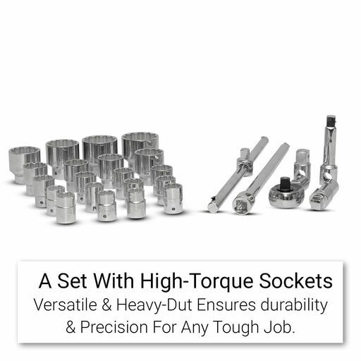Daytona DSS34126 26pce 3/4" Drive Metric 21-50mm Socket Set with 1" Adaptor – image 4