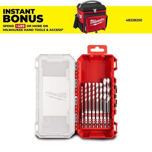 Milwaukee 49323560 8pce SHOCKWAVE Multi-Material Drill Bit Set