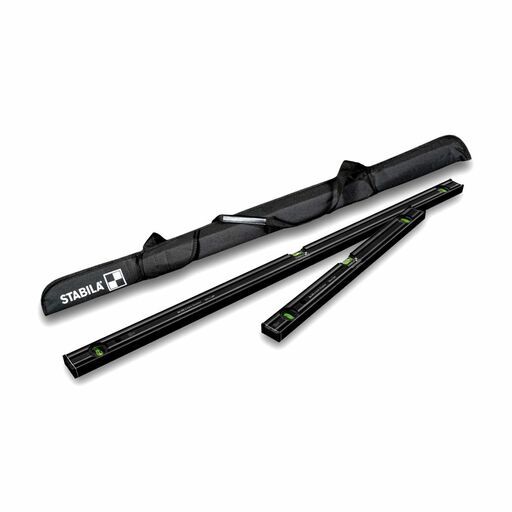 Stabila 80AS-2 (20032-B) 600mm + 1200mm Dark Shadow Spirit Level Set with Carry Bag – image 5