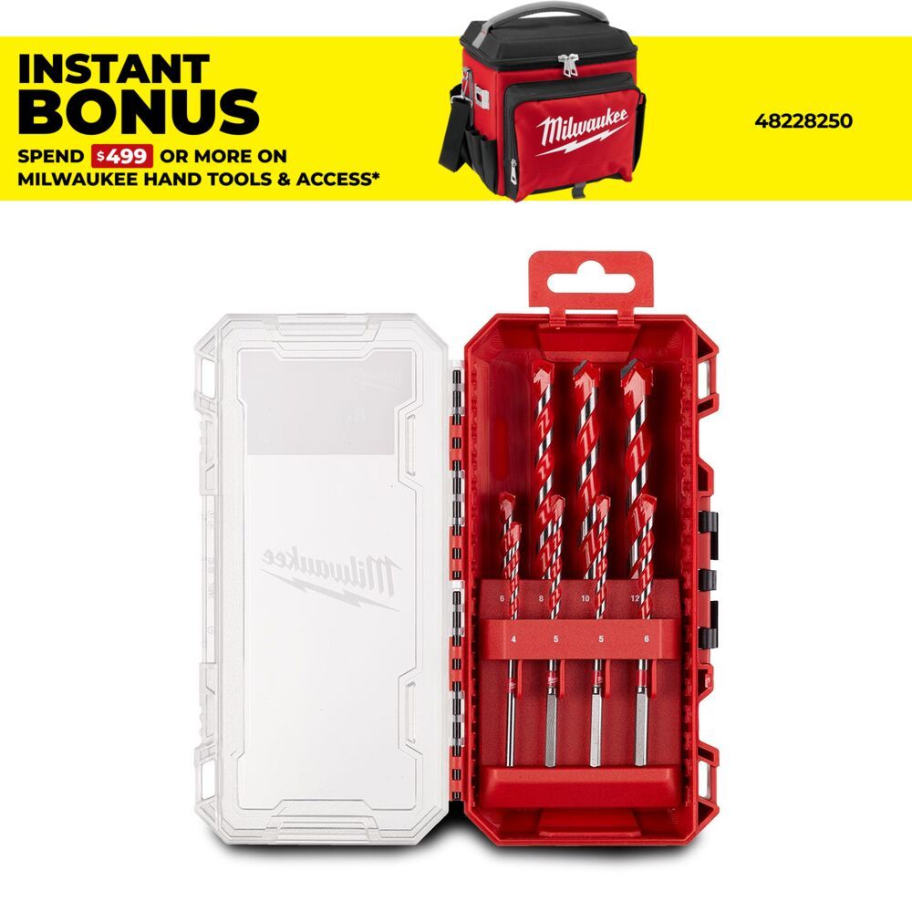 Milwaukee 49323561 8pce Masonry Hammer Drill Bit Set – image 1