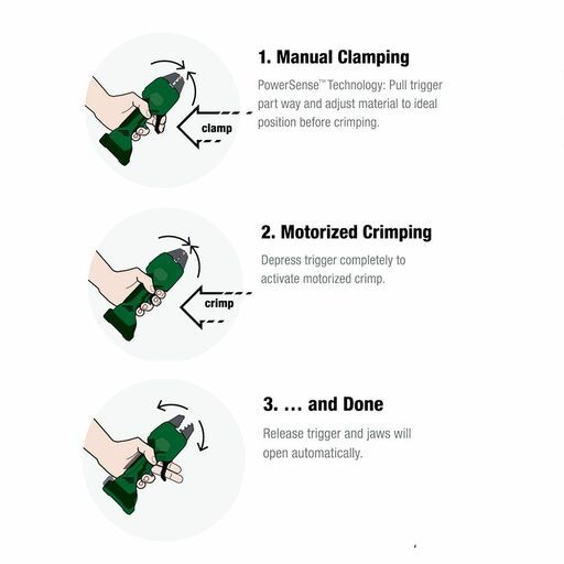 Greenlee EK50ML120GLAUC Micro Crimping Tool with 12mm IS5071 Jaw - Combo Kit – image 6