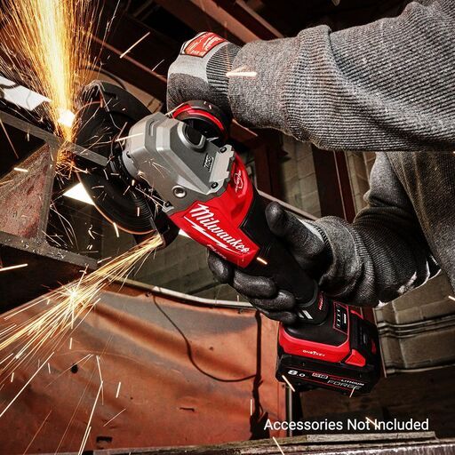 Milwaukee M18FSAG125XPDB20 18V 125mm (5") FUEL ONE-KEY High Speed Braking Angle Grinder with Deadman Paddle Switch - Skin Only – image 9